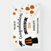 Burnt Orange Congratulations Graduation Banner (Vertikal)