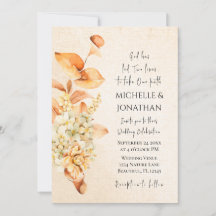 Burnt Orange Cream Floral Christliche Hochzeit