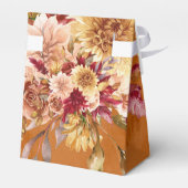 Burnt Orange Dahlia Blume Hochzeit Geschenkschachtel (Rückseite)