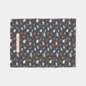 Burnt Orange & Dark Gray Gemusterte Longhorns Fleecedecke (Vorderseite (Horizontal))