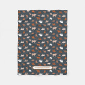 Burnt Orange & Dark Gray Gemusterte Longhorns Fleecedecke (Vorderseite)