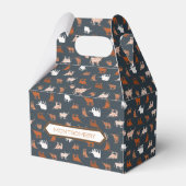 Burnt Orange & Dark Gray Gemusterte Longhorns Geschenkschachtel (Vorderseite)