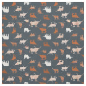 Burnt Orange & Dark Gray Gemusterte Longhorns Stoff (Muster)