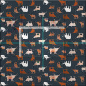 Burnt Orange & Dark Gray Gemusterte Longhorns Stoff (Kachel)