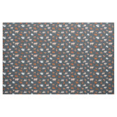 Burnt Orange & Dark Gray Gemusterte Longhorns Stoff (Fat Quarter (45,7 x 55,9 cm))