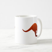 Burnt Orange Desert Gradient Kangaroo Silhouette Kaffeetasse (VorderseiteRechts)