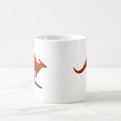 Burnt Orange Desert Gradient Kangaroo Silhouette Kaffeetasse (Mittel)