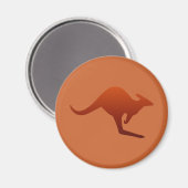 Burnt Orange Desert Gradient Kangaroo Silhouette Magnet (Vorderseite/Rückseite)