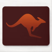 Burnt Orange Desert Gradient Kangaroo Silhouette Mousepad (Vorne)