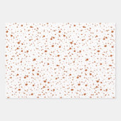 Burnt Orange Dots Blumengrün Muster Geschenkpapier Set (Vorderseite 2)