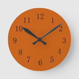 Burnt Orange Earth Tone Kitchenwall Clock Runde Wanduhr