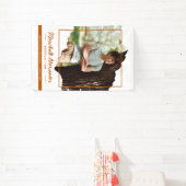 Burnt Orange Edgy Abstrakt Torn Foto Abschluss Banner (InSitu)