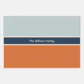 Burnt Orange Egg Blume Individuelle Name Geschenkpapier Set (Vorderseite 3)