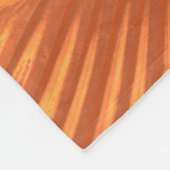 Burnt Orange & Electric Blue Tropical Blätter Fleecedecke (Ecke)