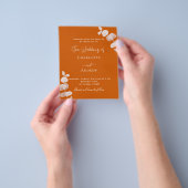 Burnt Orange Eukalyptus Budget Einladung zur Hochz Flyer (Gruppe)