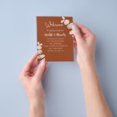 Burnt Orange Eukalyptus Hochzeitsprogramm Budget (Gruppe)