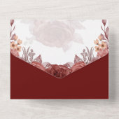 Burnt Orange FALL Botanische WEDD All In One Einladung (Rückseite)