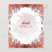Burnt Orange FALL Botanische WEDD Flyer (Hinten)