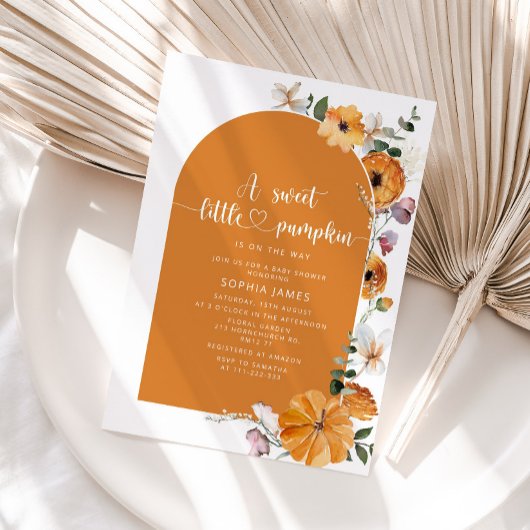 Burnt Orange Fall Boulevardmäuse Babydusche Einladung