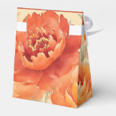 Burnt Orange Fall Floral Wedding Geschenkschachtel (Rückseite)