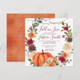 Burnt Orange Fall in Liebe Bridal Dusche Einladung