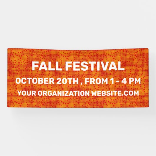 Burnt Orange Festival Moon and Stars Banner (Horizontal)