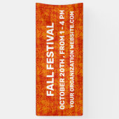 Burnt Orange Festival Moon and Stars Banner (Vertikal)