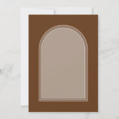 Burnt Orange Floral Arch Beige Terracotta Wedding Einladung (Rückseite)