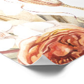 Burnt Orange Floral Boho Brautparty Willkommen Poster (Ecke)