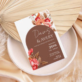 Burnt Orange Floral Boho Wedding Invite Einladung
