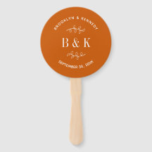 Burnt Orange Floral Botanical Wedple Name