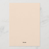 Burnt Orange Floral Brushstroke Wedding Einladung (Rückseite)