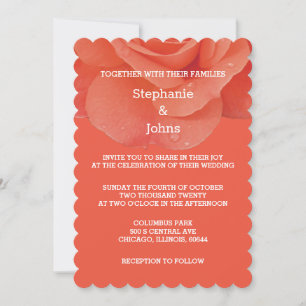 Burnt Orange Floral Elegante Rustikale Hochzeit im Einladung