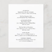 Burnt Orange Floral Fall Budget Hochzeit Einladung Flyer (Hinten)