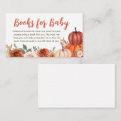 Burnt Orange Floral Pumpkin Books for Baby Begleitkarte (Vorne/Hinten)