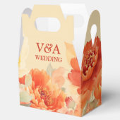 Burnt Orange Floral Wedding Geschenkschachtel (Geöffnet)