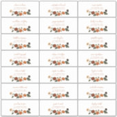 Burnt Orange Floral Wreath Gastadresse Aufkleber (Vorderseite)