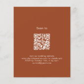 Burnt orange foliage QR Haushalt Einladung zur Hoc (Rückseite)