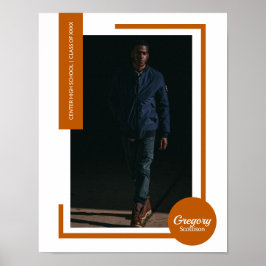 Burnt Orange Foto Moderner Abschluss Poster