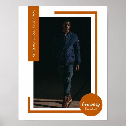 Burnt Orange Foto Moderner Abschluss Poster (Vorne)