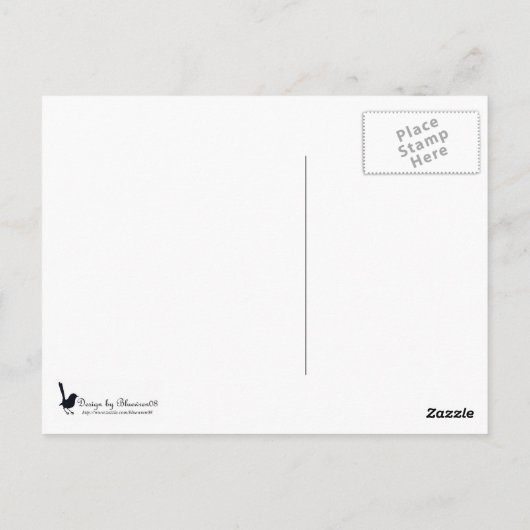 Burnt Orange Fraktal Postkarte (Rückseite)