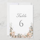 Burnt Orange Garden Script Wedding Tischnummer (Rückseite)