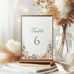 Burnt Orange Garden Script Wedding Tischnummer