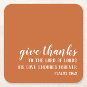 Burnt Orange geben Dank an den religiösen Erntedan Rechteckiger Pappuntersetzer (Vorderseite)