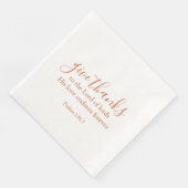 Burnt Orange geben Dank an den religiösen Erntedan Serviette (Ecke)