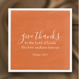 Burnt Orange geben Dank an den religiösen Erntedan Serviette