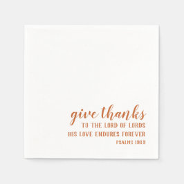 Burnt Orange geben Dank an den religiösen Erntedan Serviette