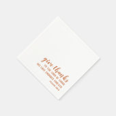 Burnt Orange geben Dank an den religiösen Erntedan Serviette (Ecke)