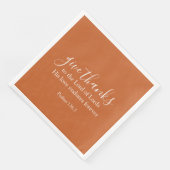 Burnt Orange geben Dank an den religiösen Erntedan Serviette (Ecke)