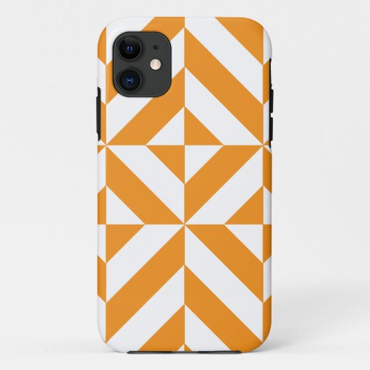 Burnt Orange Geometric Deko Cube Pattern Case-Mate iPhone Hülle (Rückseite)